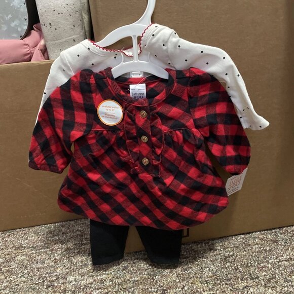 Just One You by Carter's - 3 Piece Holiday Set + Okie Dokie Bodysuit - Newborn - Picture 1 of 6
